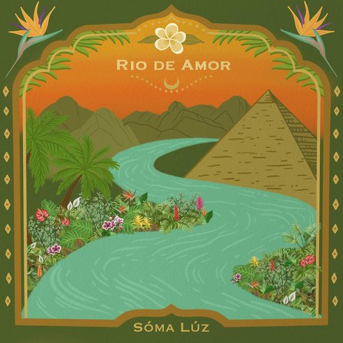 Rio de Amor cover art, a river winding through jungle